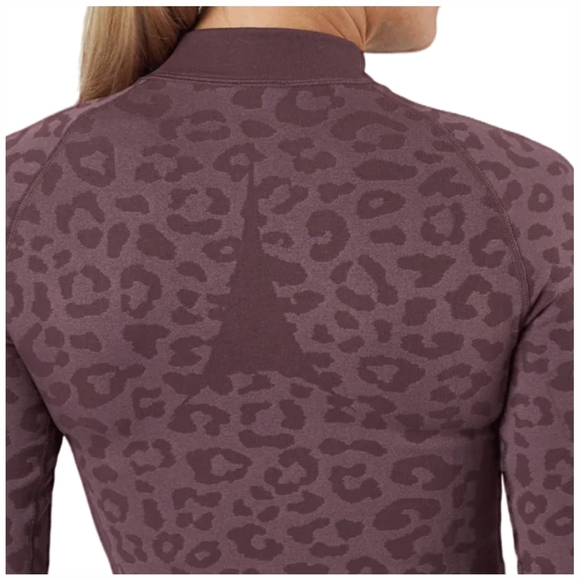 Puma Mauve Animal Print Long Sleeve Top - Picture 3 of 11